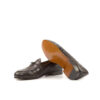 Dark Brown Painted Croco Belgian Slipper