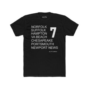 7 Cities by ALFA Clothiers -Black Cotton Crew Tee