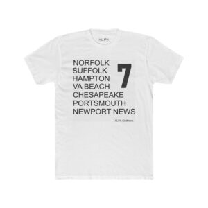7 Cities by ALFA Clothiers - White Cotton Crew Tee