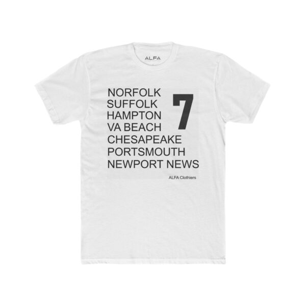 7 Cities by ALFA Clothiers - White Cotton Crew Tee